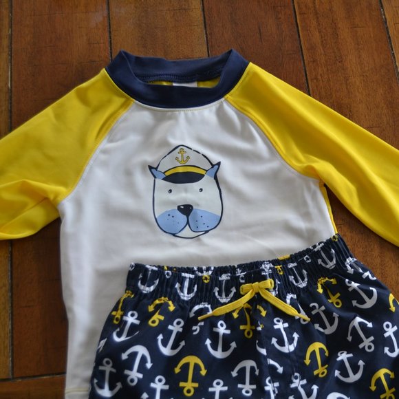 Swim trunks and rashguard set - Picture 2 of 5